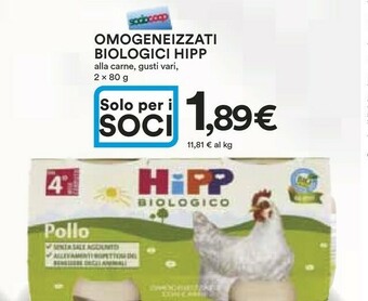 Coop Hipp Omogeneizzati offerta