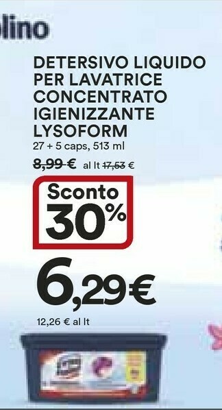 Coop Lysoform Detersivo lavatrice offerta