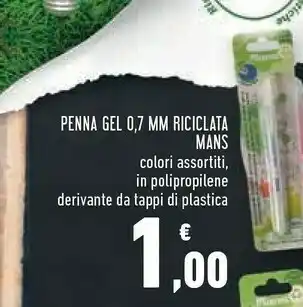 Conad Superstore Mans Penna Gel 0.7 Mm Riciclata offerta