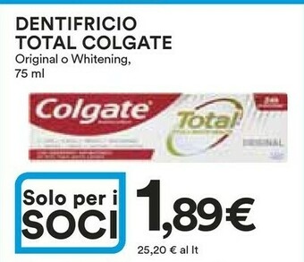 Coop Colgate Dentifricio offerta
