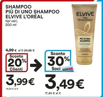 Coop L'Oreal Shampoo offerta