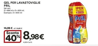 Coop Pril Detersivo lavastoviglie offerta