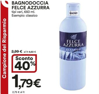 Coop Felce Azzurra Bagnoschiuma offerta