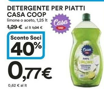 Coop Detersivo piatti offerta