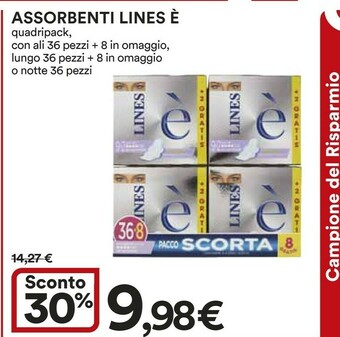 Coop Lines Assorbenti lines offerta