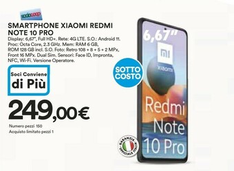 Coop Xiaomi Smartphone android offerta
