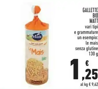 Conad Matt Le Mais Bio 130 G(ml) offerta