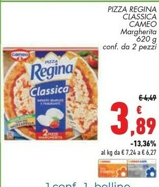 Conad Cameo Pizza Regina Classica Margherita offerta
