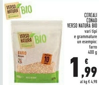 Conad Conad - Farro Biologico Verso Natura 400 G(ml) offerta