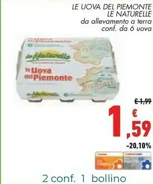 Conad Le Naturelle Le Uova Del Piemonte offerta