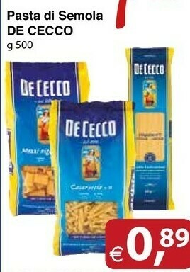 Docks Cash&Carry De Cecco Pasta di semola offerta