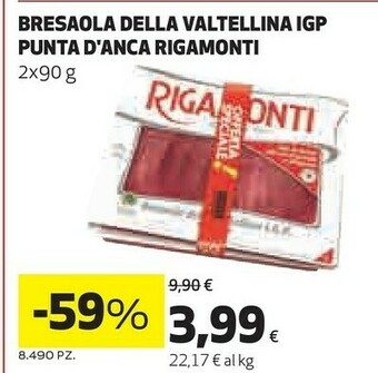 Coop Rigamonti Bresaola Della Valtellina Igp Punta D'Anca offerta