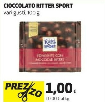 Coop Ritter sport Cioccolato Alpenmilch offerta