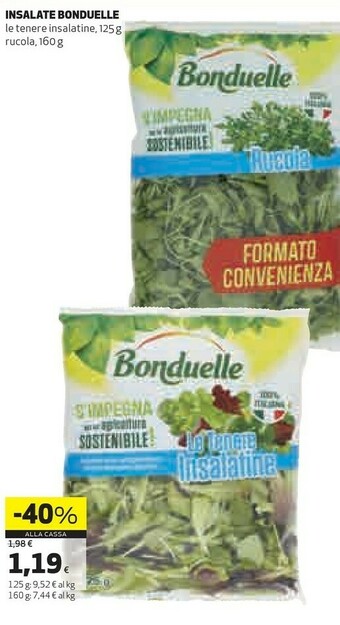Coop Bonduelle Le Tenere Insalatine offerta