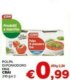 Crai Pomodori pelati offerta