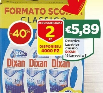 Crai Dixan Detersivo lavatrice offerta