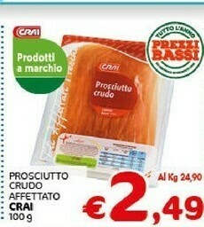 Crai Prosciutto crudo offerta