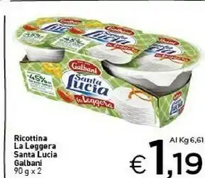 Crai Galbani Ricottina La Leggera Santa Lucia offerta