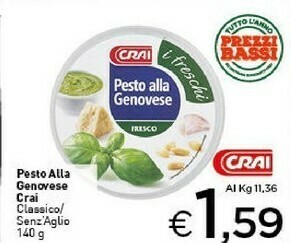 Crai Crai - Pesto alla Genovese Fresco 140 g(ml) offerta