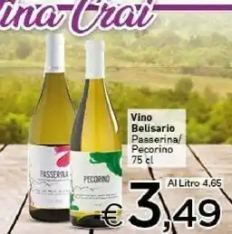 Crai Vino Belisario Passerina Pecorino offerta