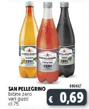 Deco Supermercati San Pellegrino Bibite Zero offerta