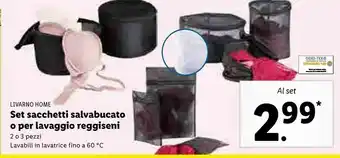 Lidl Livarno Home Set Saccchetti Salvabucato O Per Lavaggio Reggiseni offerta