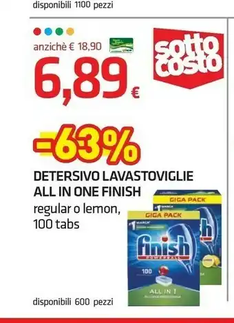 Finish Detersivo Lavastoviglie All In One