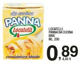 Sigma Locatelli Panna Da Cucina 200 G(ml) offerta
