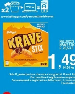 Sigma Kelloggs Krave Stix offerta