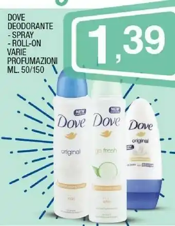 Sigma Dove Go Fresh Donna Deodorante Spray 150 Ml offerta