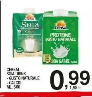 Sigma Cereal Céréal - Soia Drink Con Calcio 500 G(ml) offerta