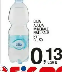 Sigma Lilia Acqua Minerale Naturale offerta