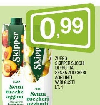 Sigma Zuegg Skipper Pesca Senza Zuccheri Aggiunti 1000 G(ml) offerta