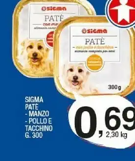 Sigma Sigma Pate Manzo offerta