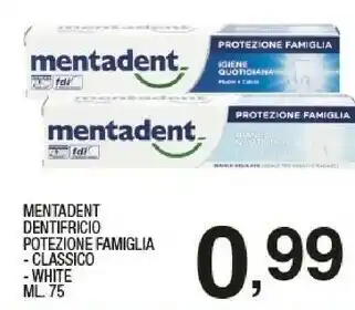 Sigma Mentadent Dentifricio Protezione Famiglia Classico offerta