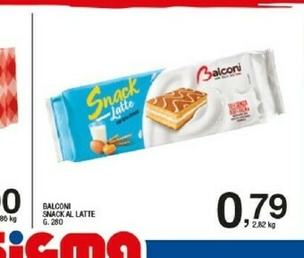 Sigma Balconi Snack Al Latte offerta