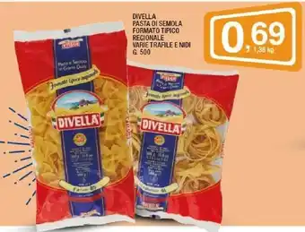 Sigma Divella Pasta Di Semola Formato Tipico Regionale Varie Trafile E Nidi G 500 offerta