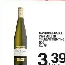 Sigma Mastri vernacoli Vino Muller Thurgau Trentino offerta