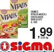 Sigma Cameo Vitalis Muesli Croccante Frutta Secca 300 G(ml) offerta