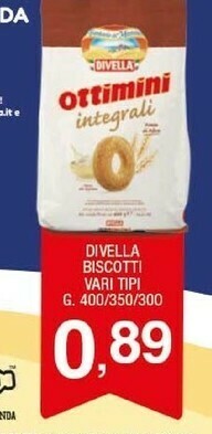 Sigma Divella Ottimini Biscotti Integrali 400 G(ml) offerta