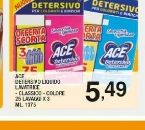 Sigma Ace Detersivo Lavatrice offerta