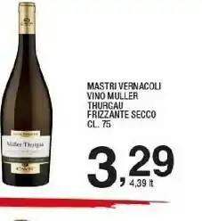 Sigma Cavit Mastri Vernacoli Vino Muller Thurgau Frizzante Secco offerta