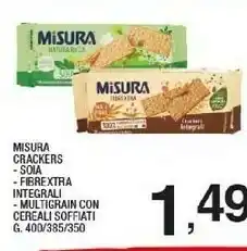 Sigma Misura Crackers Soia / Fibraextra Integrali/ Multigrain Con Cereali Soffiati offerta