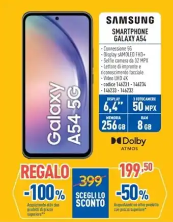FreeShop SAMSUNG SMARTPHONE GALAXY A54 offerta