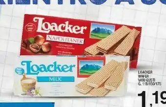 Sigma Loacker Wafer Milk 175 G(ml) offerta