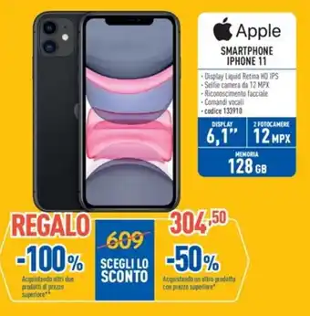 FreeShop Apple SMARTPHONE IPHONE 11 offerta