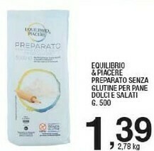 Sigma Equilibrio & Piacere Preparato Senza Glutine Per Pane Dolci E Salati offerta