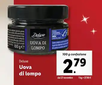 Lidl Deluxe Uova di lompo 100 g offerta