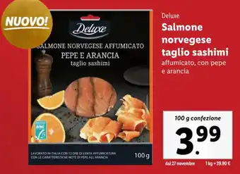 Deluxe Salmone norvegese taglio sashimi 100 g
