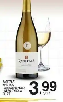 Sigma Rapitalà Nero D'Avola 750 G(ml) offerta